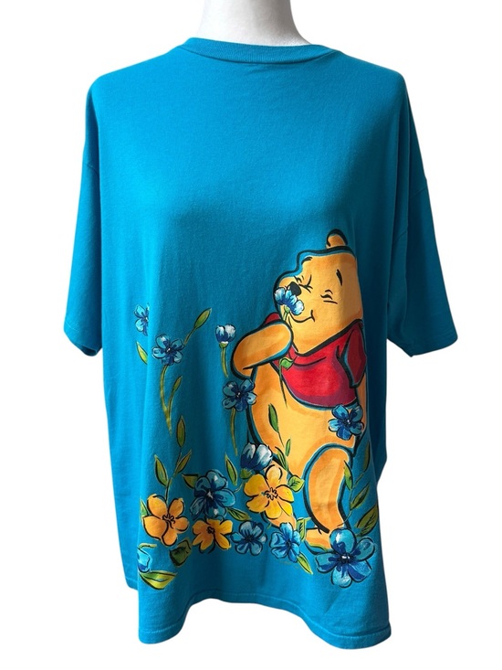 Disney Tops - Vintage 90s Winnie the Pooh Floral Graphic Tee XL Made in USA